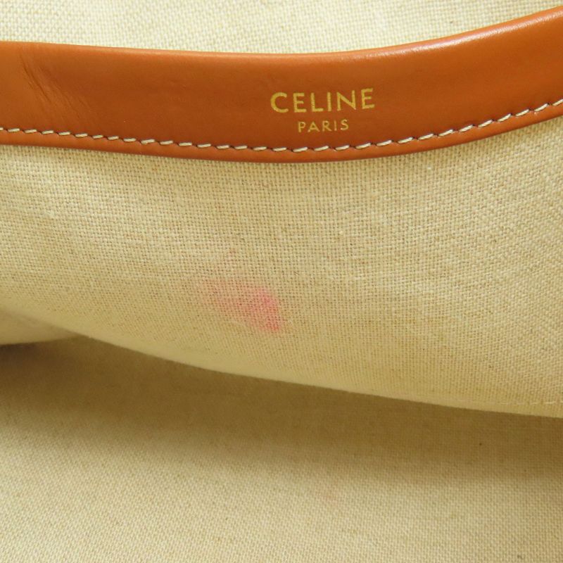 Celine Small Cabas Tice Triomphe Handbag Canvas Women