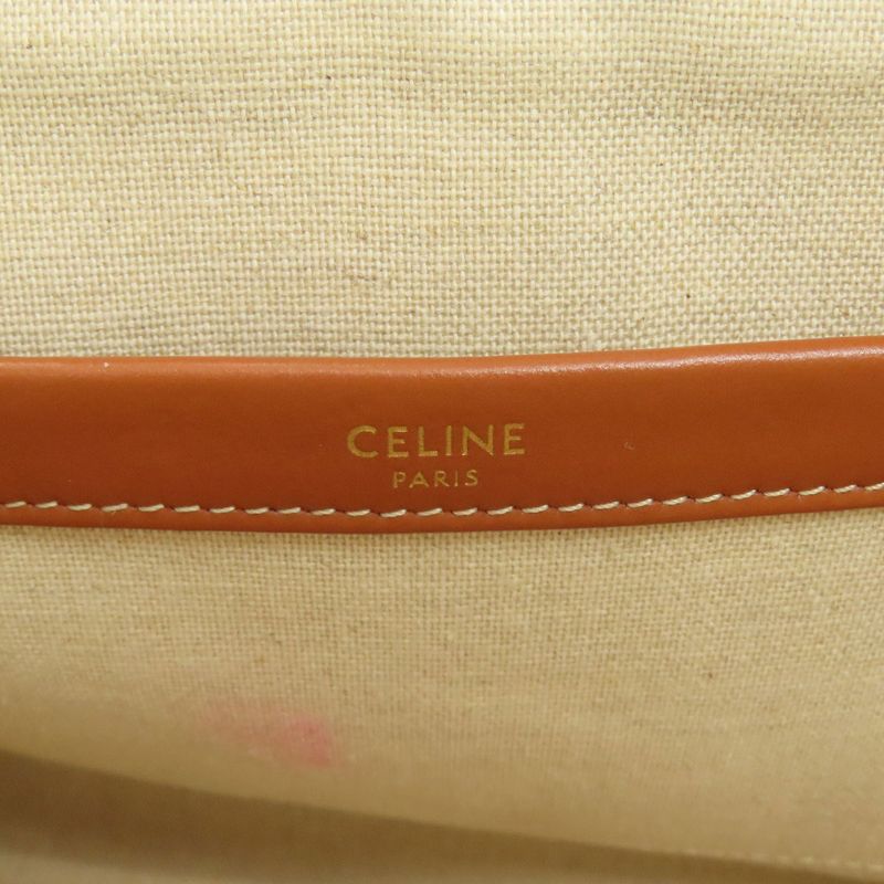 Celine Small Cabas Tice Triomphe Handbag Canvas Women