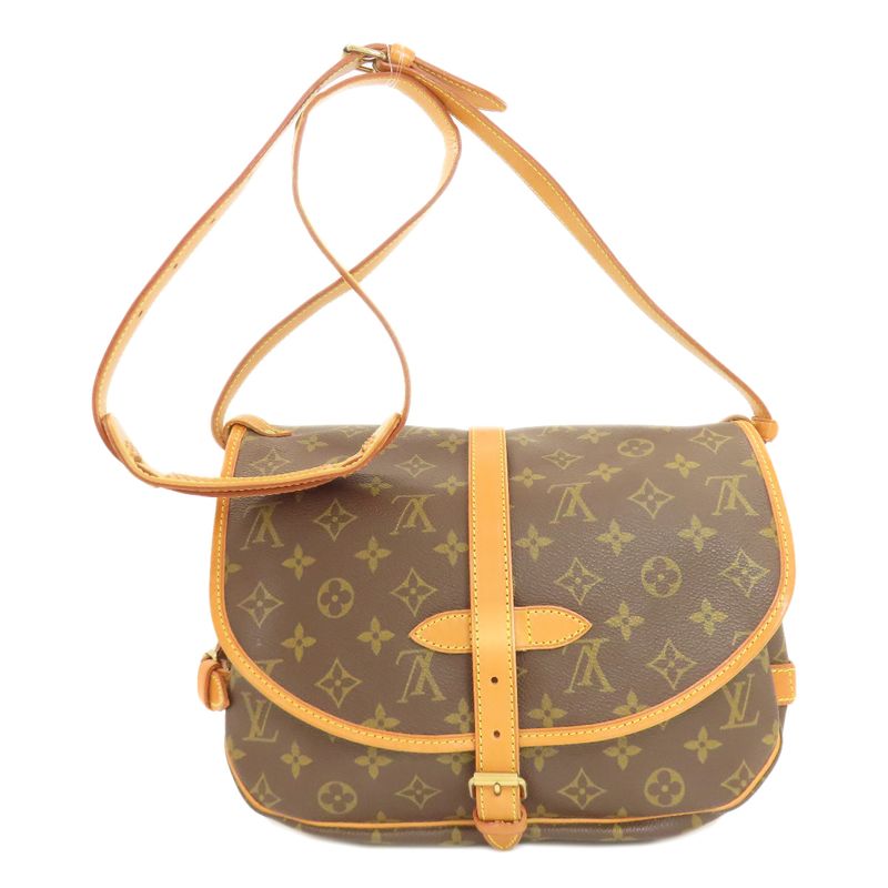 Louis Vuitton M42254 Saumur M Shoulder Bag Monogram Canvas Women