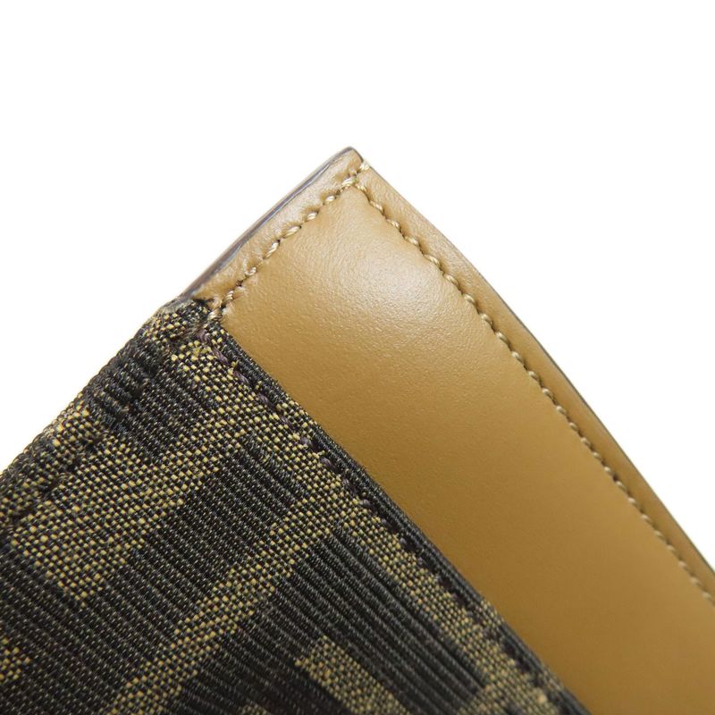 Fendi Zucca Pattern Coin Case Canvas Women