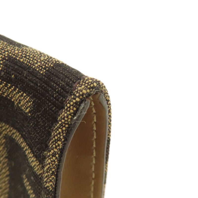 Fendi Zucca Pattern Coin Case Canvas Women