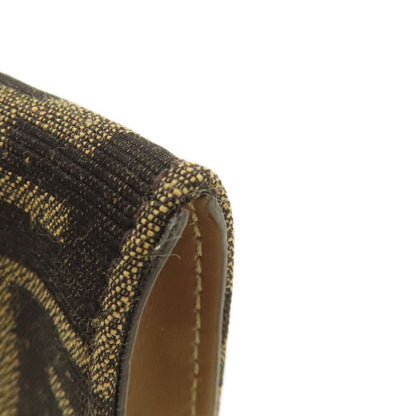 Fendi Zucca Pattern Coin Case Canvas Women