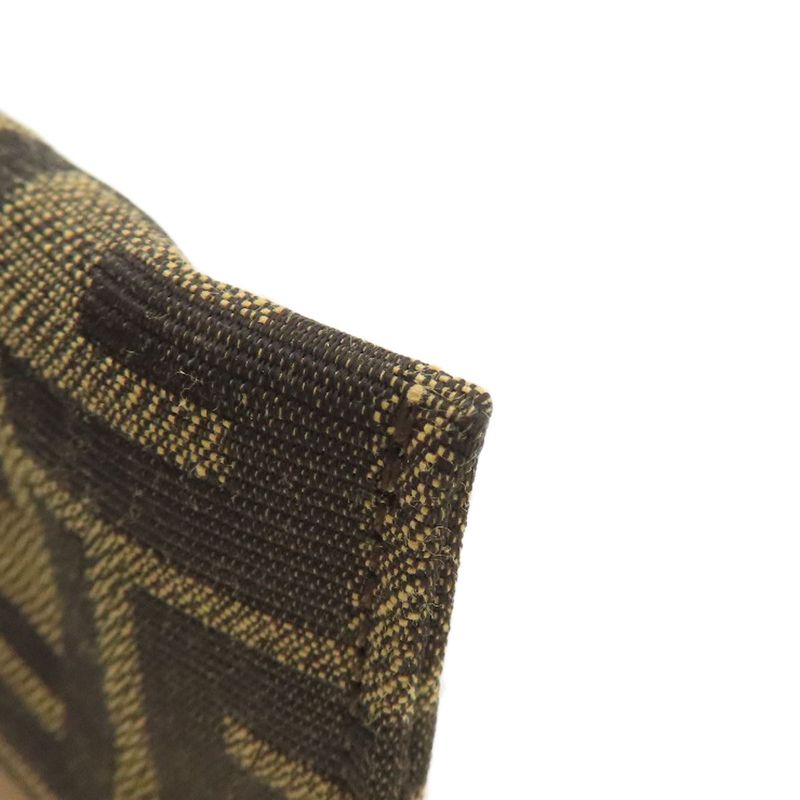 Fendi Zucca Pattern Coin Case Canvas Women