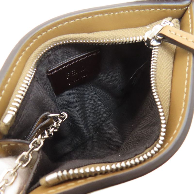 Fendi Zucca Pattern Coin Case Canvas Women