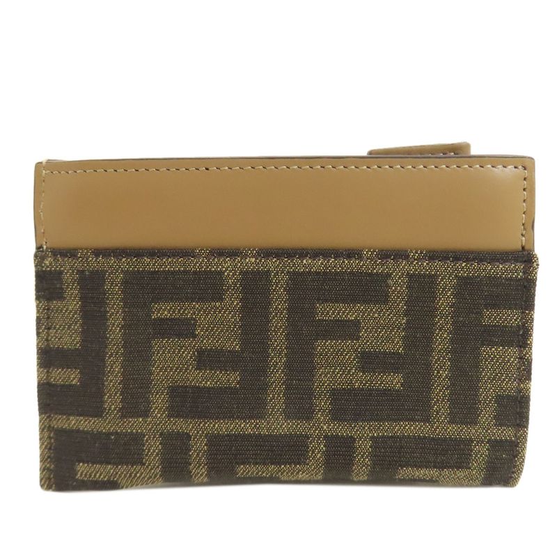 Fendi Zucca Pattern Coin Case Canvas Women