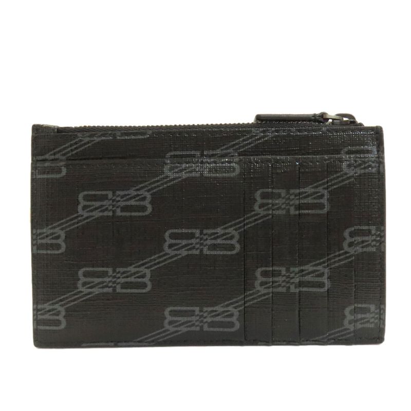 Balenciaga 640535 Logo Print Coin Case PVC Ladies