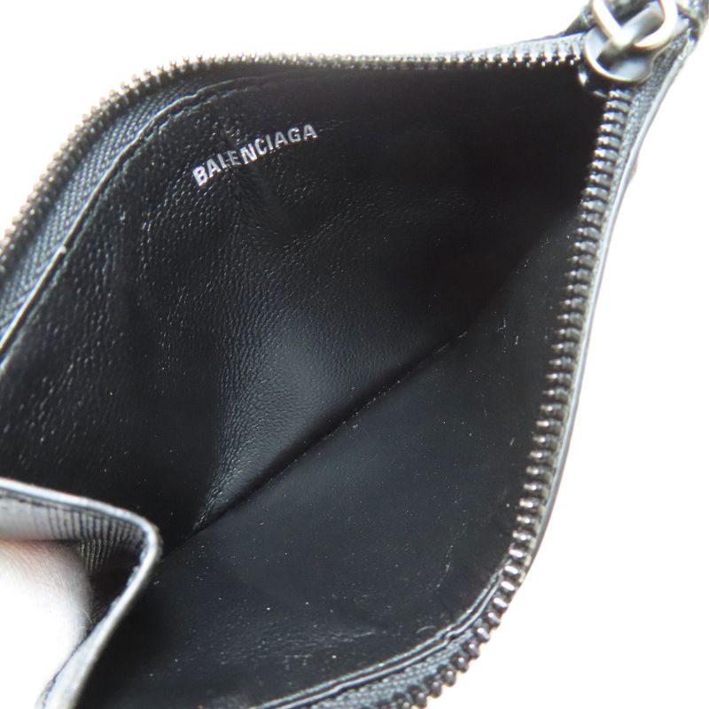 Balenciaga 640535 Logo Print Coin Case PVC Ladies