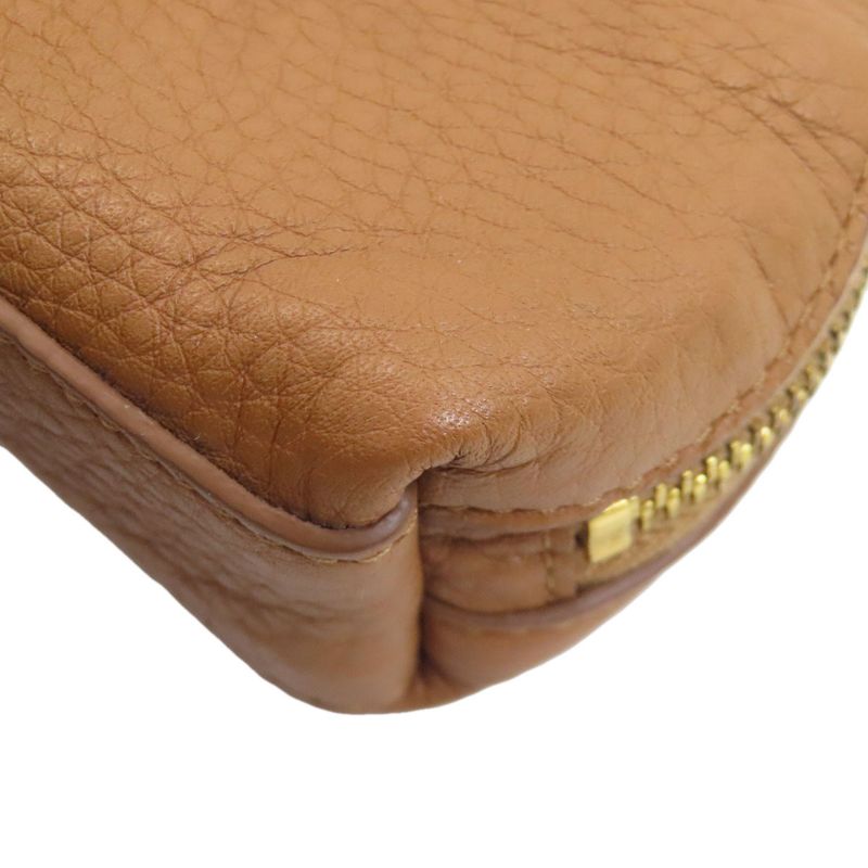 Prada Logo Accessory Pouch Leather Women