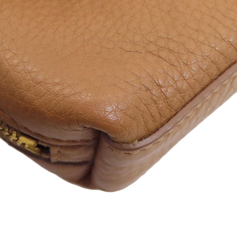 Prada Logo Accessory Pouch Leather Women