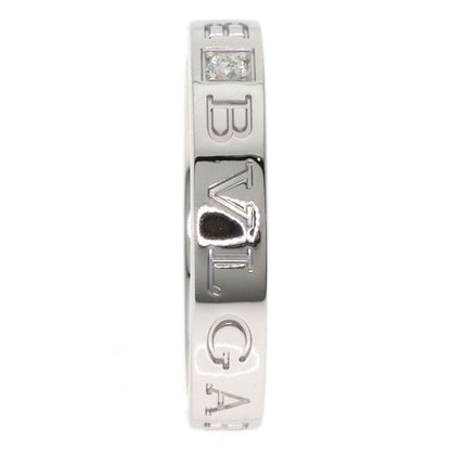 Bvlgari Bulgari Double Logo 1P Diamond Ring And Ring 18K White Gold Ladies
