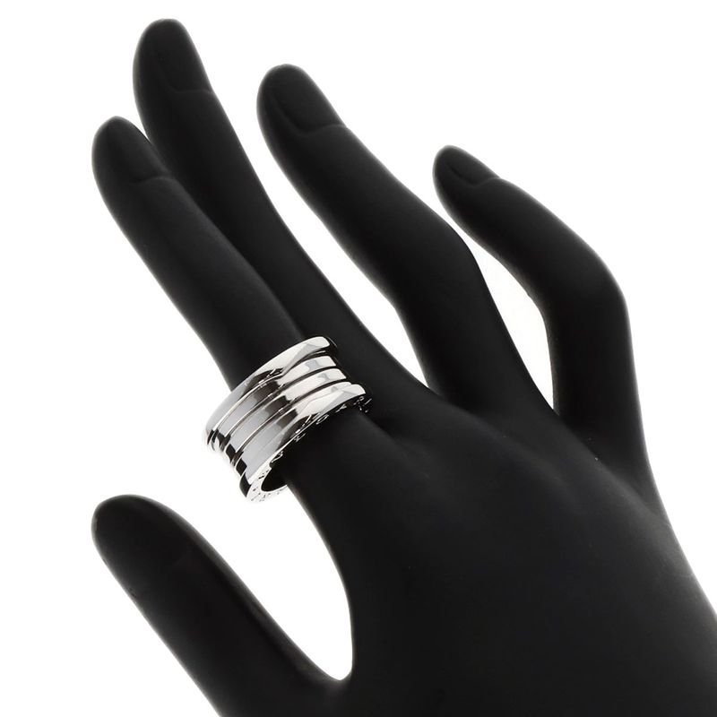 Bvlgari B-zero1 Bee Zero One 4-band #55 Ring 18K White Gold Ladies