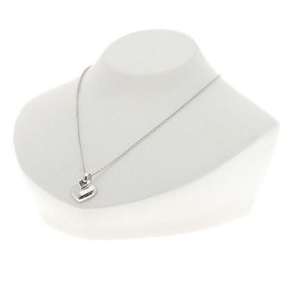 Bvlgari Bulgari Doppio Cuore Heart Necklace 18K White Gold Ladies