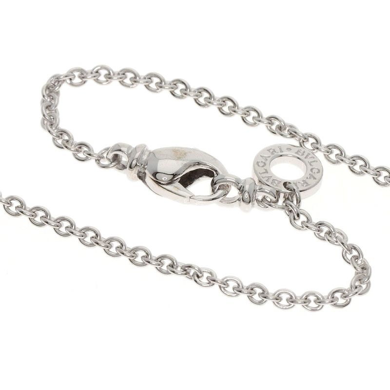 Bvlgari Bulgari Doppio Cuore Heart Necklace 18K White Gold Ladies