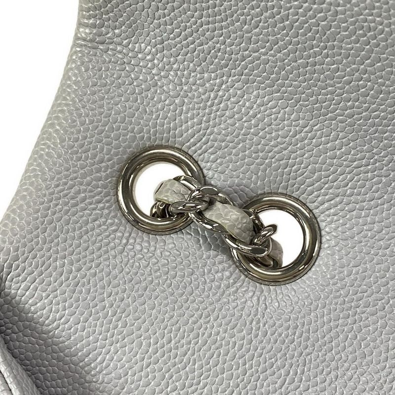 Chanel Shoulder Bag Mini Matelasse Gray Chain Shoulder/silver Hardware