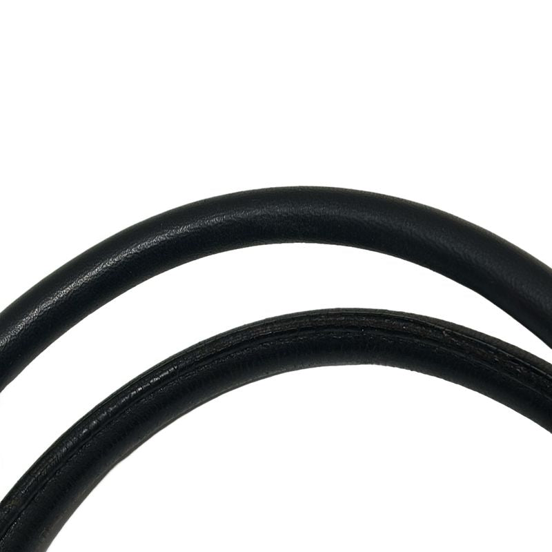 Prada Tote Gathering Bag Black Leather Tag Leather