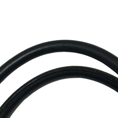 Prada Tote Gathering Bag Black Leather Tag Leather