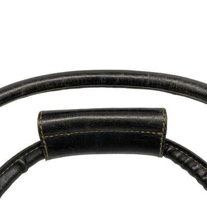 Fendi Boston Bag Zucca Pattern 00464 Black And Dark Brown Leather