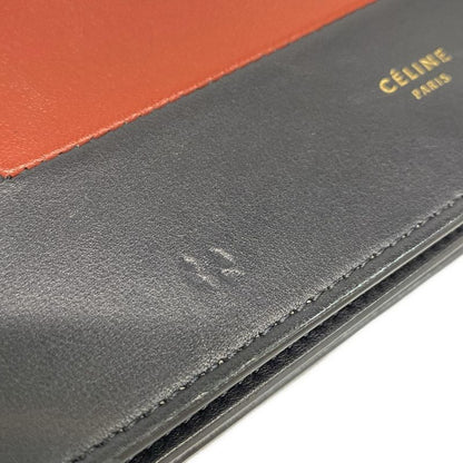 Celine Wallet Flamed Evening Clutch 107773ao4.07dc Dark Navy And Red Brown