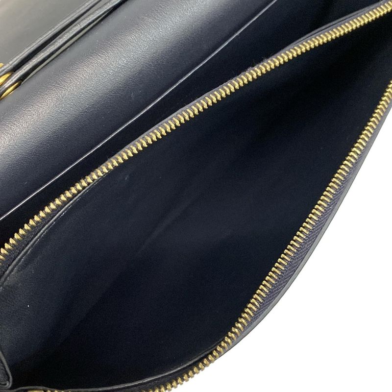 Celine Wallet Flamed Evening Clutch 107773ao4.07dc Dark Navy And Red Brown