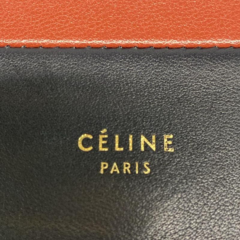 Celine Wallet Flamed Evening Clutch 107773ao4.07dc Dark Navy And Red Brown