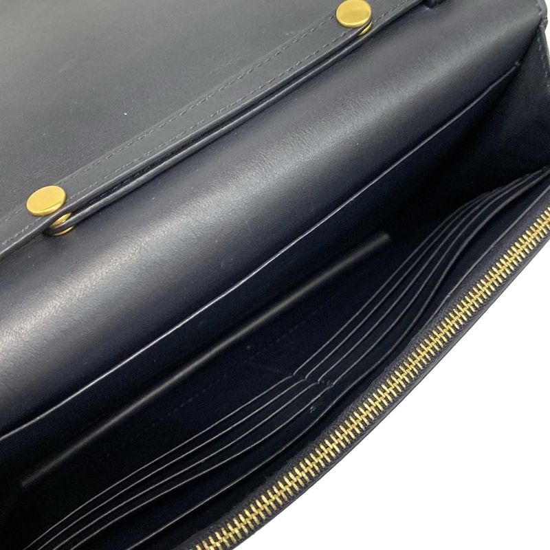 Celine Wallet Flamed Evening Clutch 107773ao4.07dc Dark Navy And Red Brown