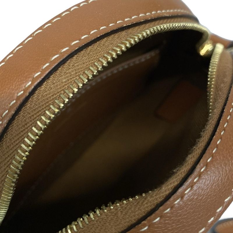 Celine Shoulder Bag Triomphe Canvas Black And Dark Brown And Brown Mini Bag