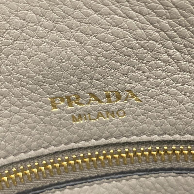 Prada Tote Bag - 1ba579 Grey Beige Leather