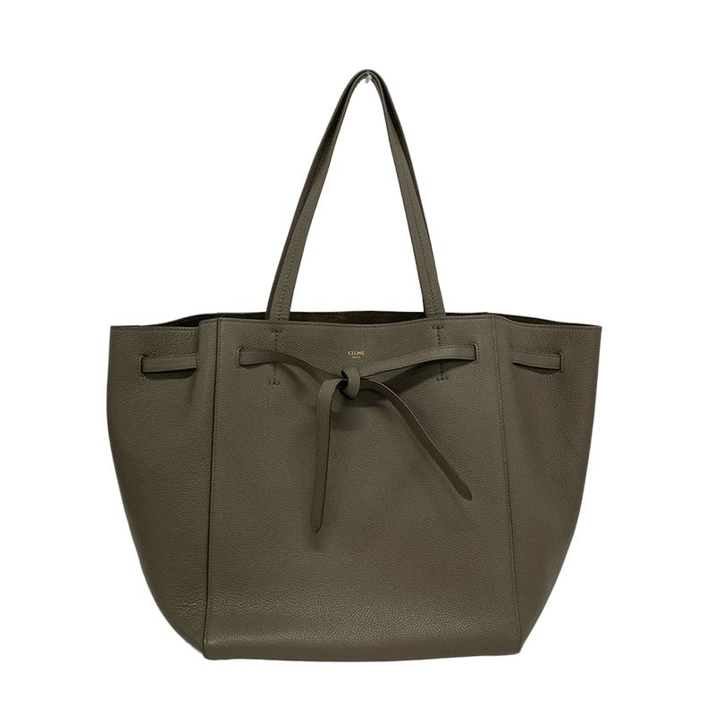Celine Tote Cabas Phantom Small With Belt Gray Beige