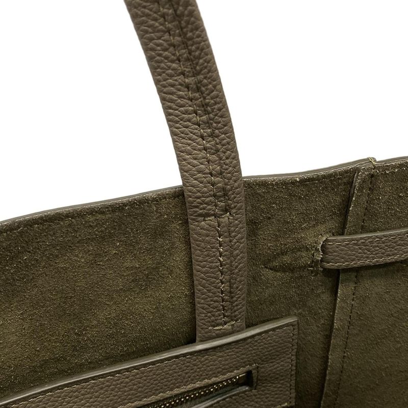 Celine Tote Cabas Phantom Small With Belt Gray Beige