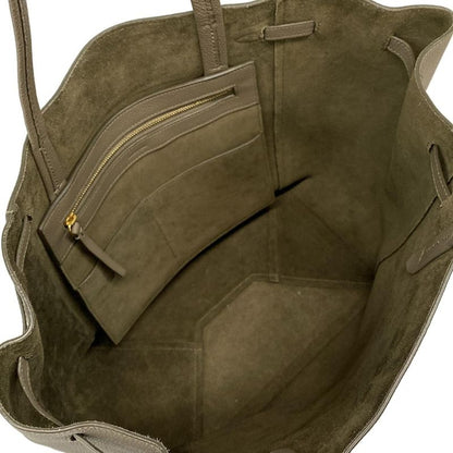 Celine Tote Cabas Phantom Small With Belt Gray Beige