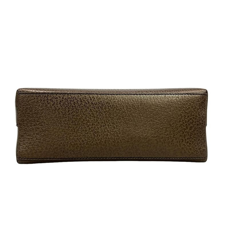 Gucci Handbag Bamboo 0011118 Dark Brown Leather