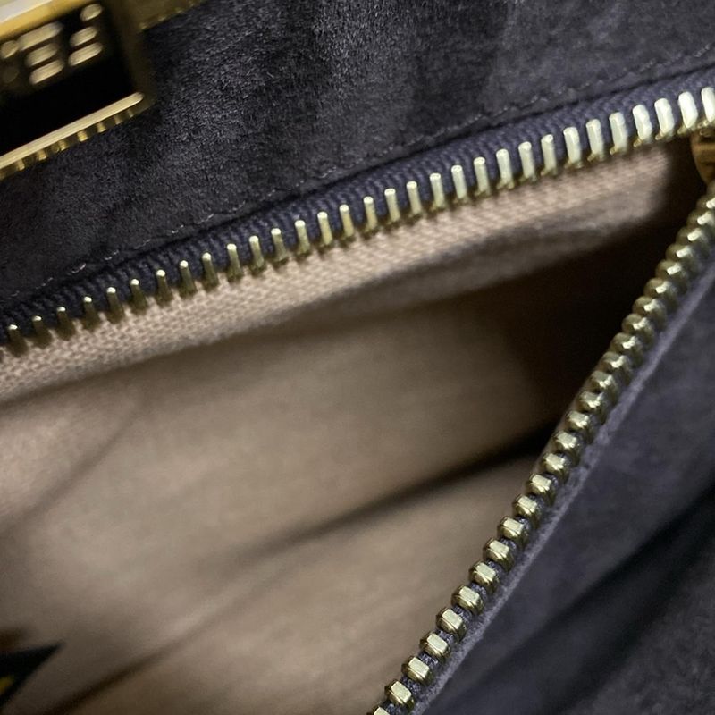 Fendi Handbag Peekaboo Iconic Medium 8bn226 Dark Brown Leather