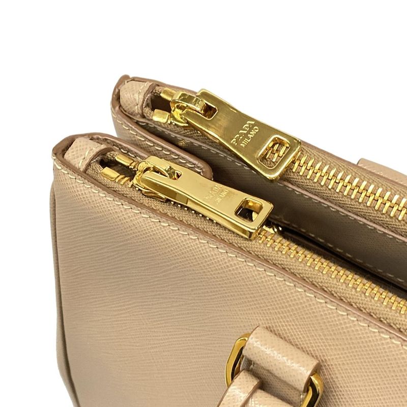 Prada Tote Bag Galleria Medium Bag Beige Leather