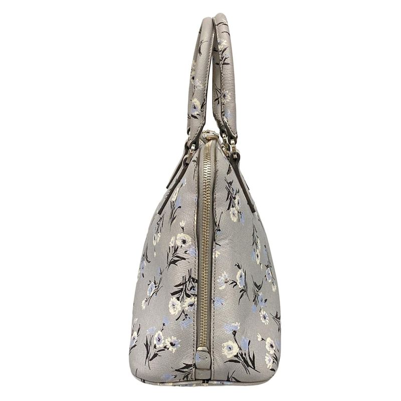 Prada Handbag - Bl837p Grey X Black X Multi Floral Leather