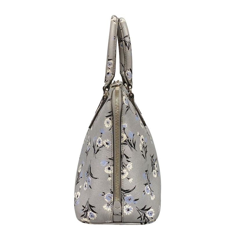 Prada Handbag - Bl837p Grey X Black X Multi Floral Leather