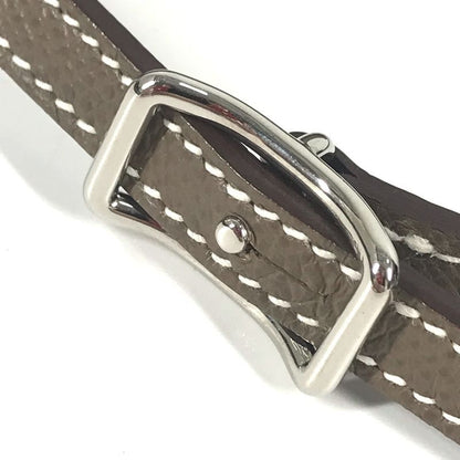 Hermes Shoulder Bag "petite Causses" Epson Etoupe Gray