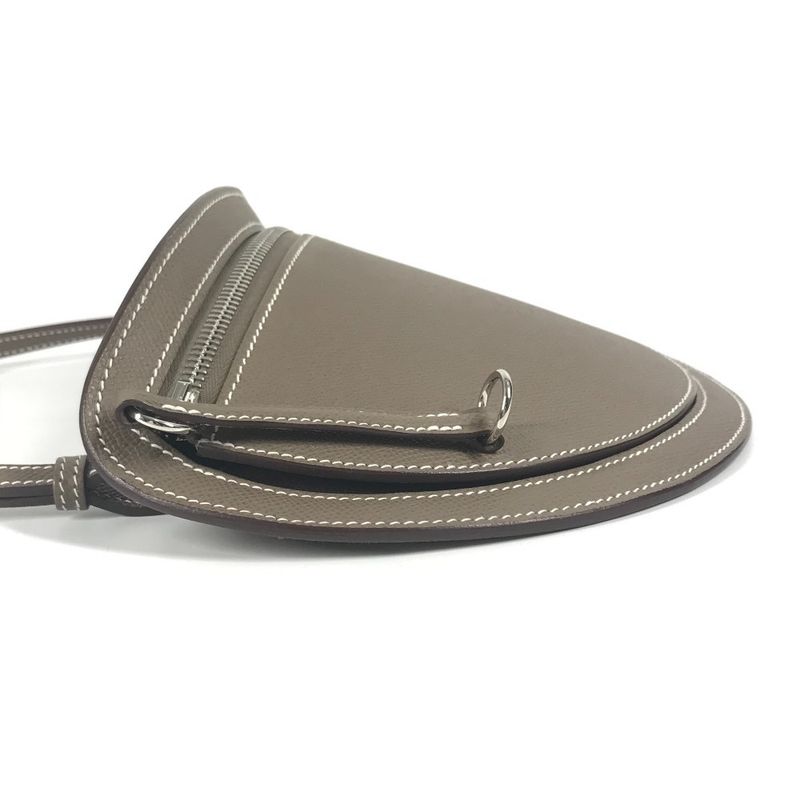Hermes Shoulder Bag "petite Causses" Epson Etoupe Gray