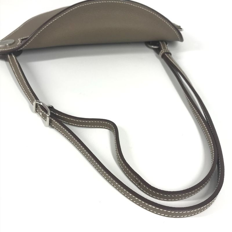 Hermes Shoulder Bag "petite Causses" Epson Etoupe Gray