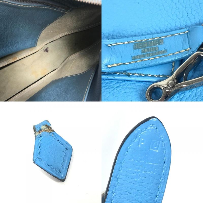Hermes Shoulder Bag Trim 31 Trim 31 Leather Blue