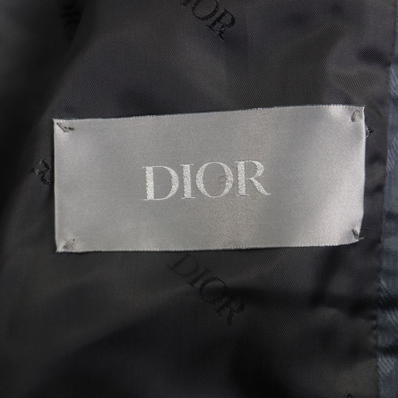 ▼dior Homme 143c432e5914 CD Diamond Double Zip Up Bomber Jacket Blue Gray 50