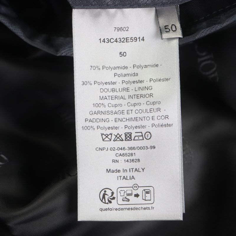▼dior Homme 143c432e5914 CD Diamond Double Zip Up Bomber Jacket Blue Gray 50