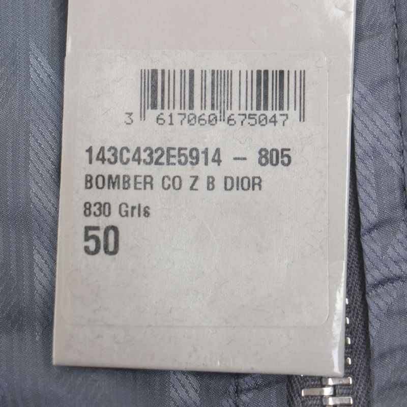 ▼dior Homme 143c432e5914 CD Diamond Double Zip Up Bomber Jacket Blue Gray 50
