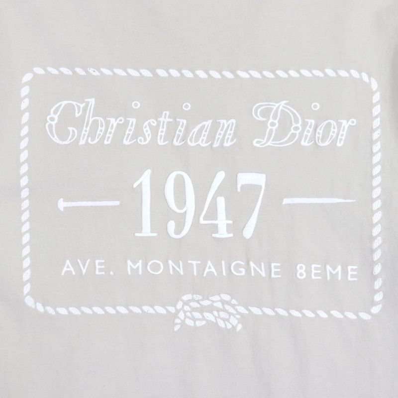 ▼ DIOR Homme 243j634b0677 Back Logo Embroidery Crew Neck Short Sleeve Short