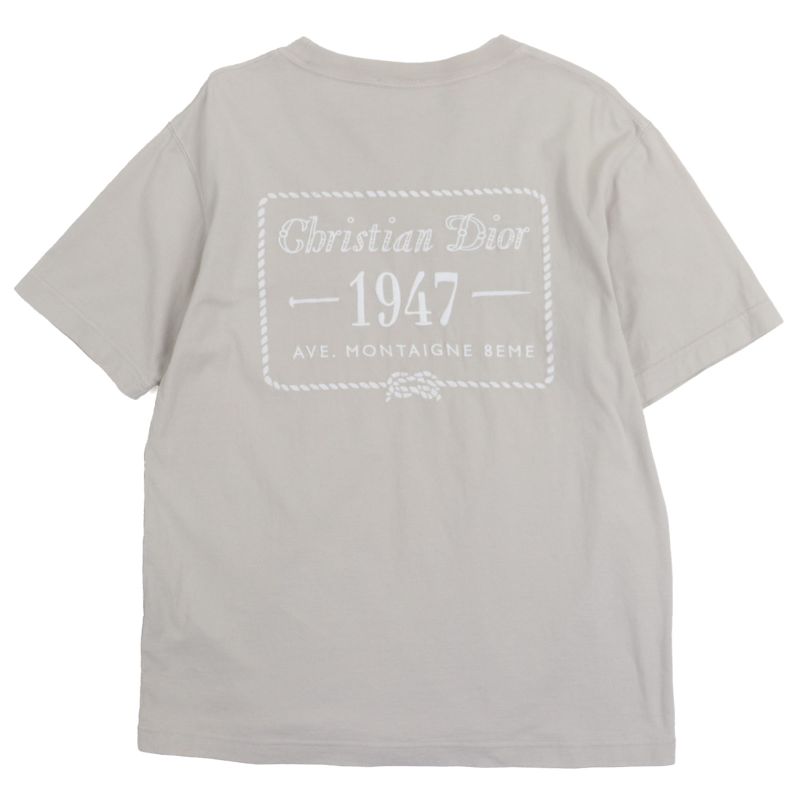 ▼ DIOR Homme 243j634b0677 Back Logo Embroidery Crew Neck Short Sleeve Short