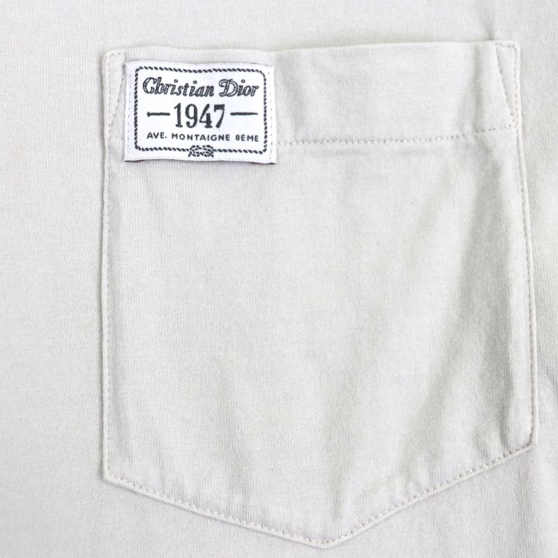 ▼ DIOR Homme 243j634b0677 Back Logo Embroidery Crew Neck Short Sleeve Short