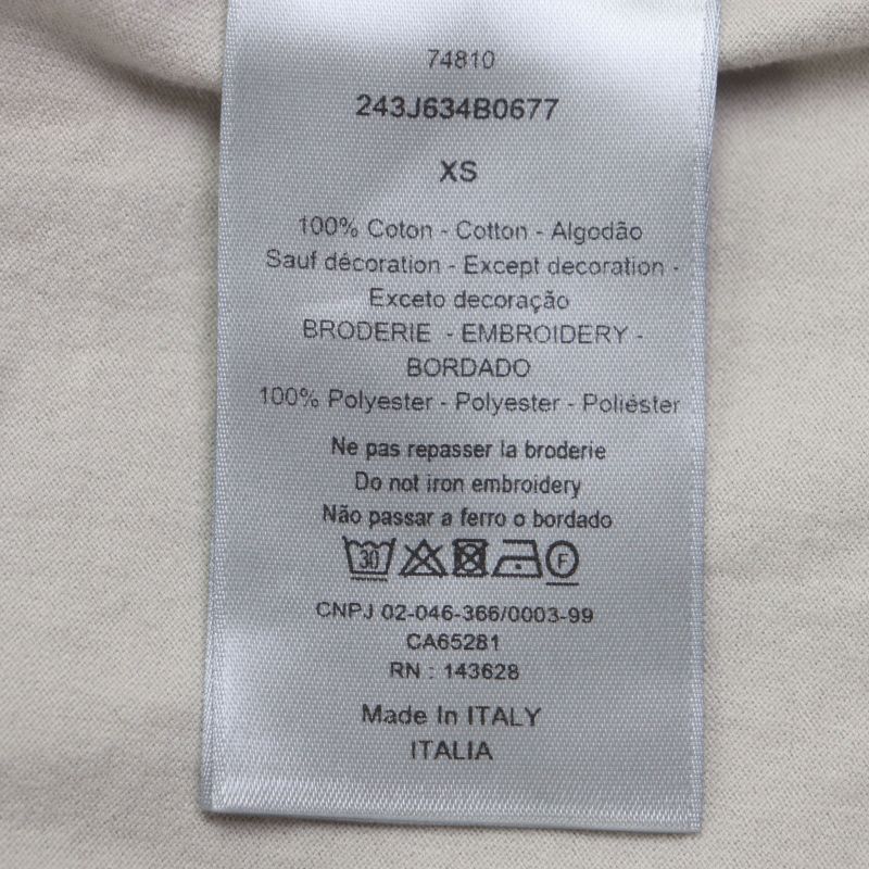 ▼ DIOR Homme 243j634b0677 Back Logo Embroidery Crew Neck Short Sleeve Short