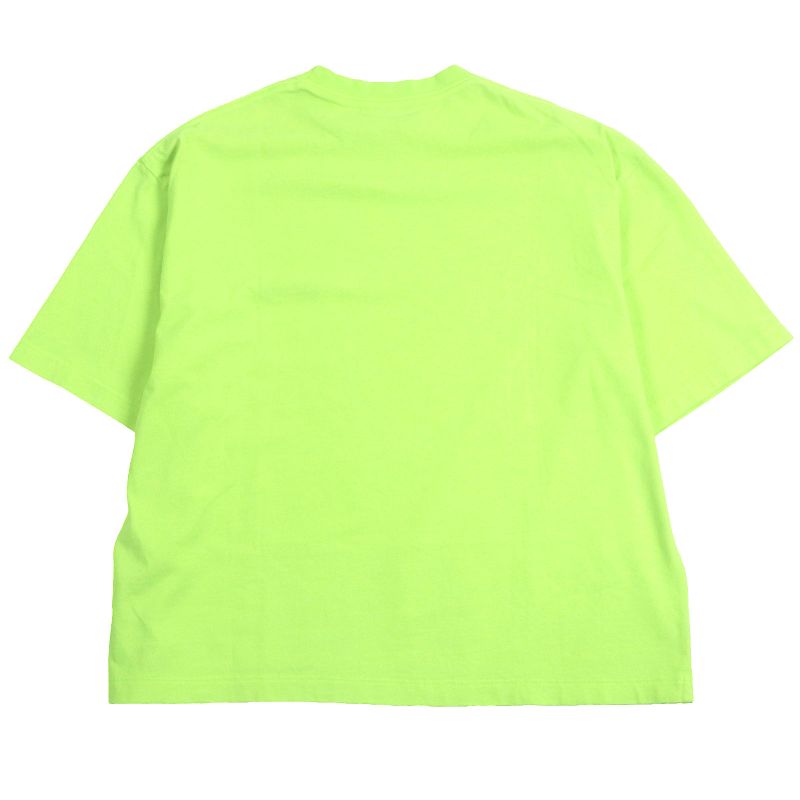 □balenciaga 2021 612966 Wardrobe BB Logo Embroidery Short Sleeve T-shirt Neon