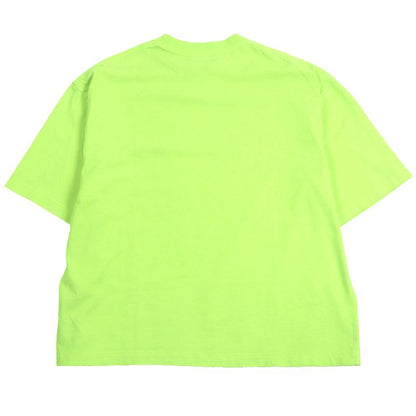 □balenciaga 2021 612966 Wardrobe BB Logo Embroidery Short Sleeve T-shirt Neon