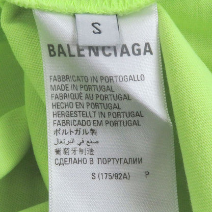 □balenciaga 2021 612966 Wardrobe BB Logo Embroidery Short Sleeve T-shirt Neon