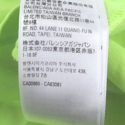 □balenciaga 2021 612966 Wardrobe BB Logo Embroidery Short Sleeve T-shirt Neon